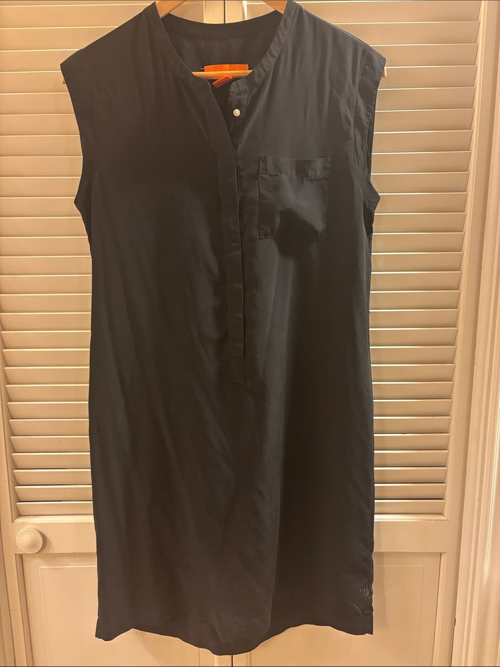 Joe Fresh Black Sleeveless Henley Midi Dress
